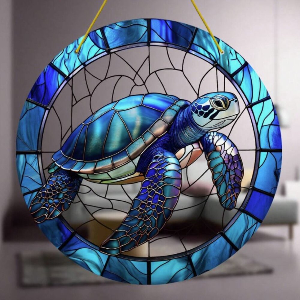 Sea Turtle Suncatcher 2D Flat NWT